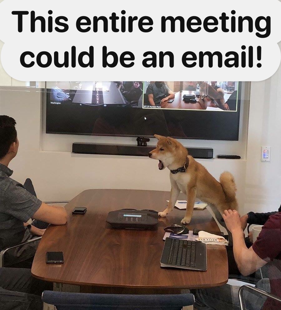 Email instead of meeting