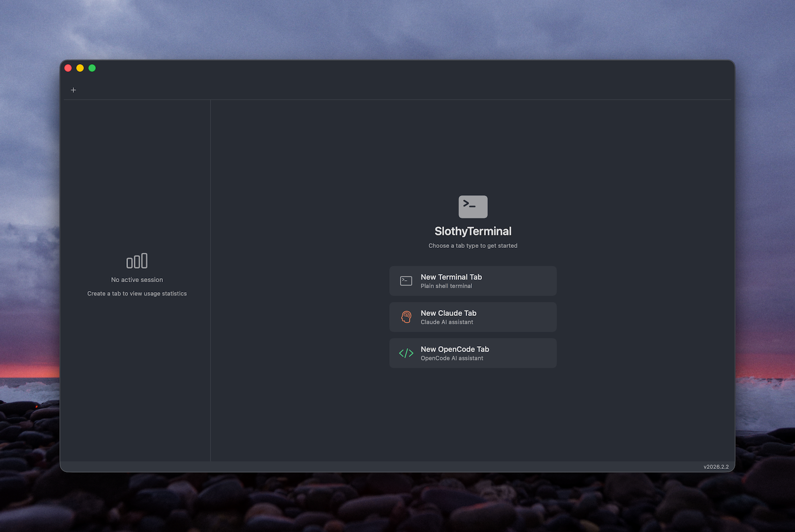 Slothy Terminal main window